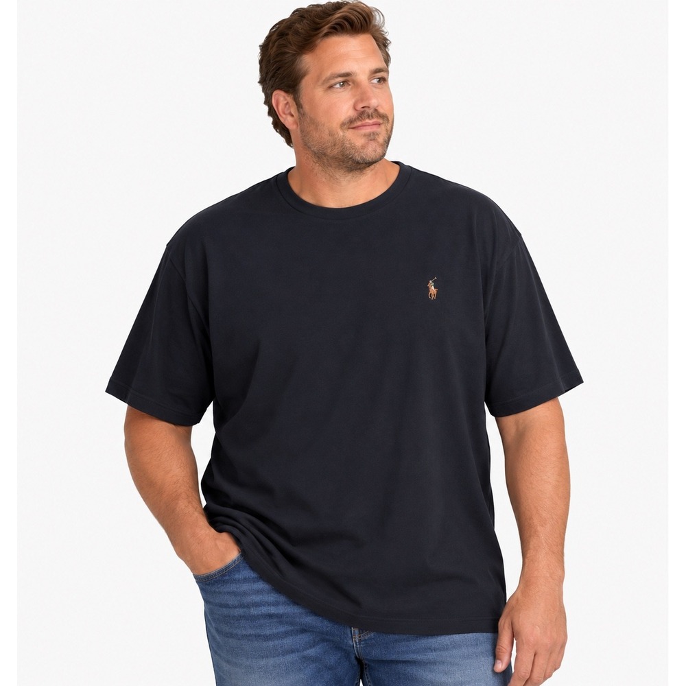 Polo Ralph Lauren Mens Black Cotton Short Sleeve Pony Logo T-Shirt 3XB NEW